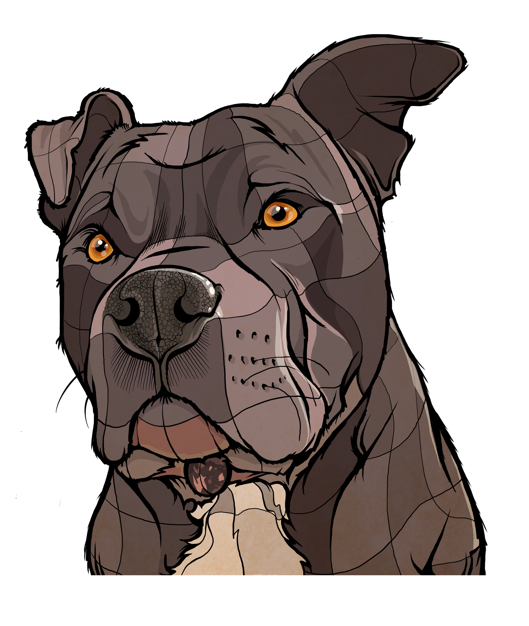 Gray Bart Pitbull T-shirt
